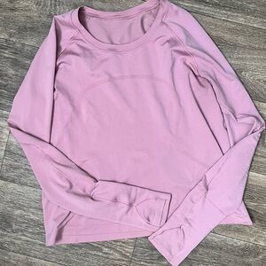 Lululemon active swiftly long sleeve pink sz 12